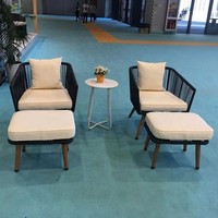Ensemble de canapé et de chaises en rotin PE résistant aux UV, moderne, directement de l'usine, avec coussins imperméables et prix de gros