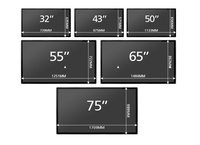 Monitor Layar Sentuh LCD Indoor 43-Inci untuk Pemasangan di Dinding, Tampilan Digital Signage untuk Iklan di Pusat Perbelanjaan & Lift