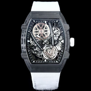 A Classic, Luxurious and High-<b>end</b> Texture Woven Strap, Ultra-thin 8.5mm Dial Carbon Fiber Men's Fashion Wristwatch - Product Image 1