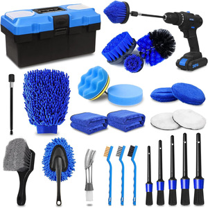 Accesorios para Auto, Kit de Limpieza para Auto, <span class=keywords><strong>Cepillo</strong></span> de Lavado, Juego de Cepillos de Detallado, Herramienta de Limpieza, <span class=keywords><strong>Cepillo</strong></span> para Limpiar Ruedas - Product Image 2