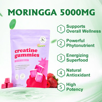 Gummies à la créatine monohydrate OEM/ODM sans sucre, sans gluten, complément nutritionnel sportif quotidien