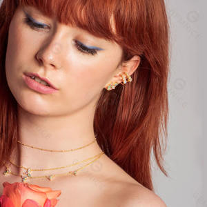 Gemnel Dernière mode Nouvelle arrivée Bon <span class=keywords><strong>prix</strong></span> Boucle d'oreille en argent sterling 925 Bulk Leaf Climbing Stud - Product Image 3