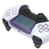 EXtremeRate Clear Purple DIY Pièce personnalisée Pavé tactile de remplacement pour contrôleur ps5 BDM-010/020/030/040/050