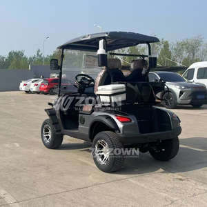 Silver Gray 2‑Seater Lifted Electric Golf Cart With Cooler <b>Box</b> For Outdoor Leisure Hunting Transportation - Product Image 2