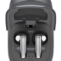 Souris sans fil 2-en-1 avec étui de charge intégré et écouteurs, accessoire de bureau pour ordinateur