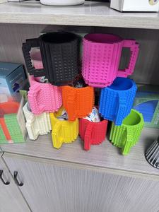 Tasse créative multicolore pour enfants, en forme de blocs de construction, à assembler soi-même - Product Image 5