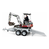 Remorque pour mini-pelleuse de chantier robuste de 3500 kg avec rampe de chargement facile pour excavatrices