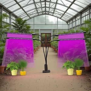 Lámpara LED de Cultivo para Flores, Cuello de Cisne Ajustable, Aluminio IP44, Temporizador Automático, Clip Flexible para <span class=keywords><strong>Pl</strong></span>ántulas, Espectro Completo para Crecimiento - Product Image 3