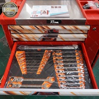 Ensemble d'outils de 540 pièces, boîte à roulettes, coffre à outils en acier inoxydable robuste, 7 tiroirs, chariot à outils