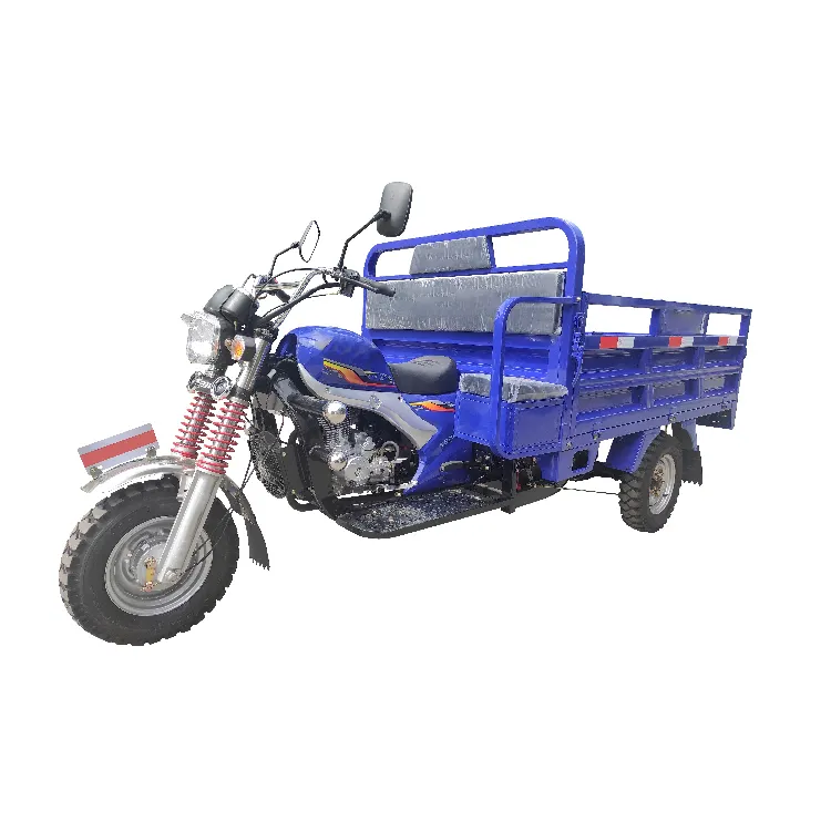 3 Wheel Tricycle Motorized Gas Powered Self Loader 150cc Three Wheel Farm Cargo Tricycle