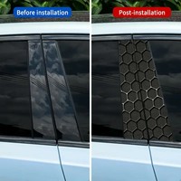 2 autocollants créatifs personnalisés en nid d'abeille pour montants B de voiture, imperméables, auto-adhésifs, pour décoration extérieure et protection