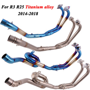 Sistema de Escape Completo de Motocicleta de 51 mm Modificado de Carreras con Tubo de Conexión Frontal Escape <span class=keywords><strong>Moto</strong></span> para YZF R3 R25 2014-2018 MT-03 <span class=keywords><strong>MT03</strong></span> 2016-2018 - Product Image 1