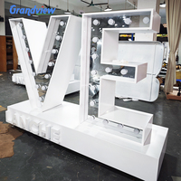 Enseigne lumineuse en lettres LED en acrylique 3D pour magasin de détail et devanture de bureau, lettres de 4 pieds, lumières résistantes à l'eau, design personnalisable