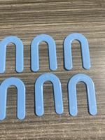 Entretoises de sol en céramique multicolores en forme de U de 1/4-6,0 mm, cales de sécurité en plastique en forme de fer à cheval multicolores