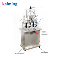 Machine de remplissage indépendante à quatre têtes 1ML, faible bruit, pour flacons en verre et en plastique de parfum, cosmétiques, alcool, eau pure