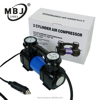 Pompe à air portable pour camping-cars, 12V DC, 30mm de diamètre, double cylindre, matériau ABS, 180W, 60L/Min, 150PSI, manomètre à aiguille, directement de l'usine