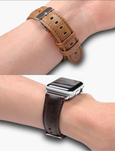 <span class=keywords><strong>Correa</strong></span> de reloj de cuero Crazy Horse para <span class=keywords><strong>Apple</strong></span> <span class=keywords><strong>Watch</strong></span> Series 9, <span class=keywords><strong>correa</strong></span> de Accesorios inteligentes, piezas de pulsera de valor para mujer, correas anchas para hombres - Product Image 6