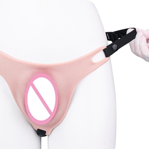 FAAK-G1153 Bragas de silicona con correa y vagina realista para travestis y personas transgénero, bragas con vagina abierta oculta, juguete sexual fetichista - Product Image 3