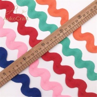 Ruban Ric Rac Multicolore de Haute Qualité 2 cm, Bordure Zig Zag