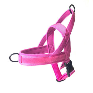 เสื้อกั๊กสายรัดสัตว์เลี้ยงแบบไม่ดึงปรับได้ควบคุมง่ายยุทธวิธีสายรัดสำหรับสุนัขทุกตัวทำงานด้วยไนลอนแข็งสะท้อนแสง - Product Image 5