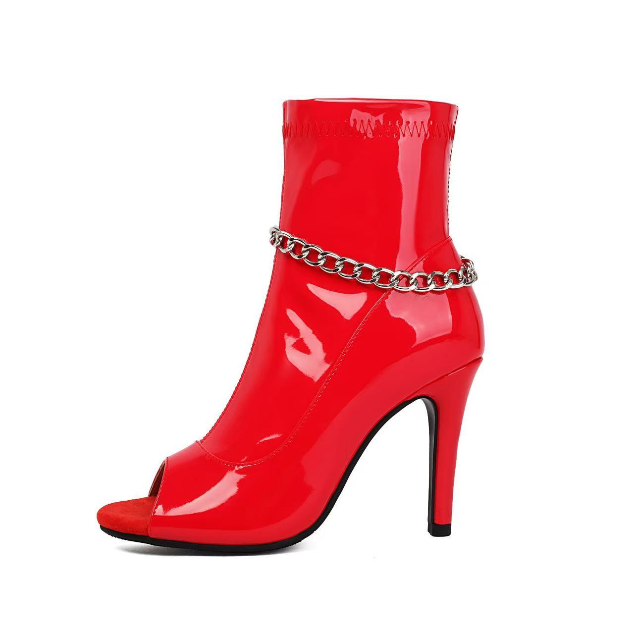 Semelle en caoutchouc rouge de 7 cm