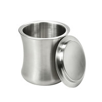 Seau à glace en acier inoxydable OEM/ODM avec couvercle, logo personnalisé, qualité alimentaire pour bars, discothèques et fêtes
