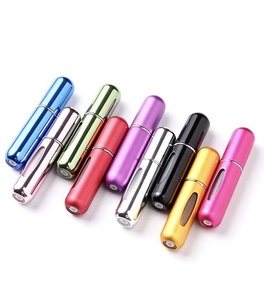 Atomizador en aerosol de aluminio de cabeza redonda económico y recargable de 5ml, botella de probador de Perfume de vidrio para llenado de Perfume - Product Image 1