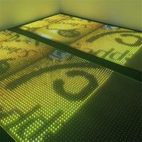 Film cristallin Reeflim auto-adhésif, écran LED souple, épaisseur 2 mm, transparent, utilisation en intérieur, densité de pixels 16 mm, 1500-3000 cd