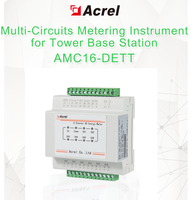 Compteur d'énergie Acrel AMC16-DETT 6 canaux DC sur rail DIN, RS485 Modbus RTU, protection IP20, 48V DC pour télécommunications/bases