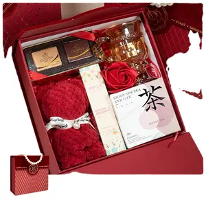 Red Gift Set For Valentine's Day Bridesmaid Birthday Celebration For Girlfriend's Wedding Thanksgiving