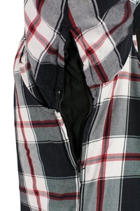 Camisa de franela de algodón para motocicleta personalizada para hombre con forro acolchado Cierre de botón a presión Técnica de tinte de hilo para primavera - Product Image 5