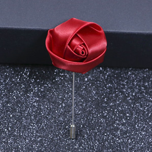 Accesorios de boda Rosa flor ramillete traje escote insertar aguja larga azul Rosa ramillete collar pin broche para hombres - Product Image 5