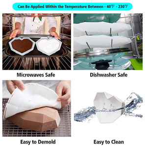 Juego de moldes de silicona para hornear letras de corazón de diamante para boda, herramienta de decoración de pasteles de San Valentín - Product Image 6