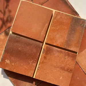 Tuiles en Céramique de Terre Cuite <span class=keywords><strong>Rouge</strong></span>, Briques Céramiques Fines et Solides, Briques Réfractaires pour Cour de Villa et Utilisation Extérieure, Design Vintage - Product Image 2