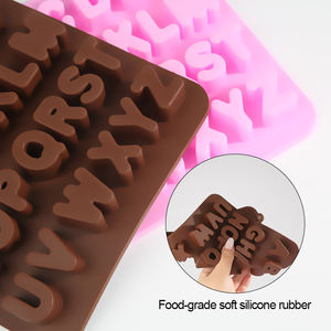 Voorraad Letter Chocolade Siliconen Mallen Letter Stencils Mal Of Het Maken Van Chocolade Biscuit Cake Bakken Dessert Gummy Fondant - Product Image 4