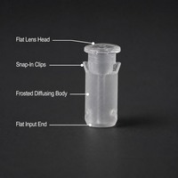 Panneau LED à fixation rapide avec guide de lumière, indicateur, corps diffuseur givré, tête à lentille plate, transparent clair, OEM ODM
