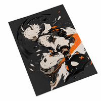 Affiches d'art décoratives personnalisées avec impression 3D, vernis UV en relief, impression UV sélective texturée, multicouche, effet gaufré, pour fanart d'anime
