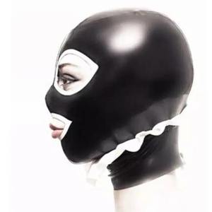 LaTeX costura mucama juego de rol Club hecho a mano capucha de goma capucha de látex - Product Image 2