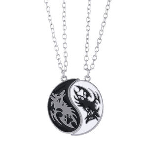 Collar <span class=keywords><strong>de</strong></span> <span class=keywords><strong>Mejores</strong></span> Amigos INS, Juego <span class=keywords><strong>de</strong></span> <span class=keywords><strong>2</strong></span> Piezas, <span class=keywords><strong>para</strong></span> Hombre y Mujer, Colgante <span class=keywords><strong>de</strong></span> Pareja Blanco y Negro, Amor, Tai Chi, Yin Yang, Joyería <span class=keywords><strong>de</strong></span> Buena Amistad, Regalo - Product Image 2