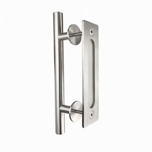 Juego de Manijas para Puerta Corredera WEKIS de Diseño Moderno, Color Negro Satinado, Cuadradas, Tamaño Personalizado, Acero Inoxidable, para Apartamentos - Product Image 1