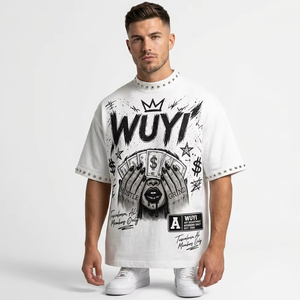 High Quality 100% Cotton Boxy Custom Blank T <b>Shirts</b> <b>White</b> Sweat <b>Shirt</b> Manufacturer Men Wholesale Heavyweight Oversized T-<b>shirt</b> - Product Image 1
