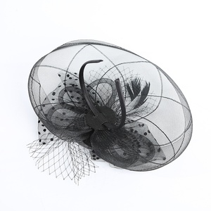 <span class=keywords><strong>Voile</strong></span> de mariée haut de gamme européen et américain vente en gros transfrontalière de chapeau en maille formelle pince à cheveux accessoires de <span class=keywords><strong>voile</strong></span> de cerceau de cheveux - Product Image 5