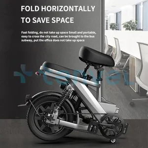 2024 China Factory Wholesale Adult Folding Electric Bike 20Ah Ebike 14 Inch Bicycle 48v 350 Watt Folding Electric City E Bike