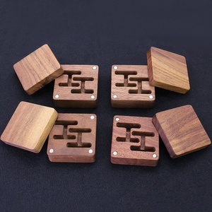 Caja de Joyería de Madera Hecha a Mano, con Logotipo Personalizado Grabado con <span class=keywords><strong>Láser</strong></span>, para Guardar Anillos, Gemelos y Corbatas, Caja de Regalo para <span class=keywords><strong>Hombre</strong></span> - Product Image 5