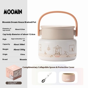 Fiambrera de acero inoxidable con aislamiento <span class=keywords><strong>Moomin</strong></span> de Finlandia Moomin316L vaso estofado y tarro de tetera fácil de llevar tarro estofado - Product Image 6
