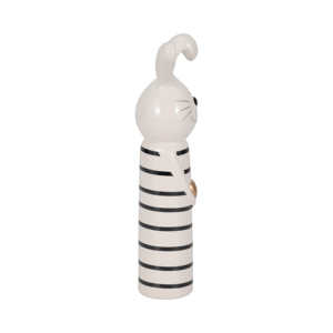 Statuetta di coniglio in ceramica con scultura decorativa a forma di cuore per la casa, il bagno, l'ufficio, il soggiorno - Product Image 3