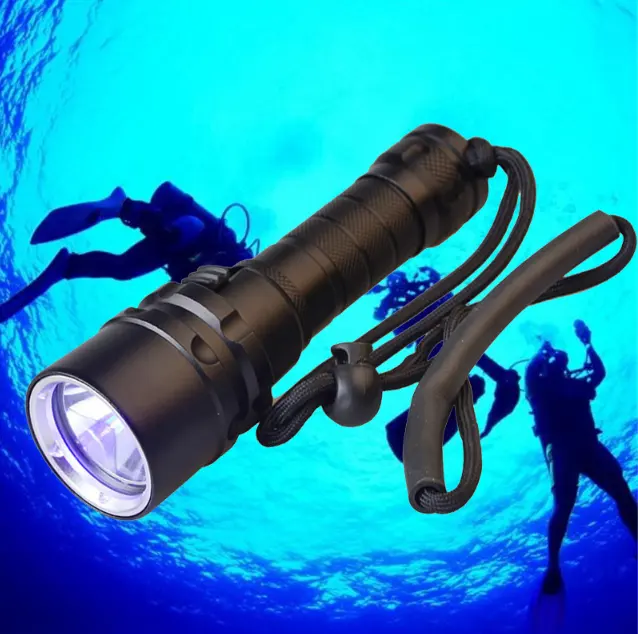 Aluminum Waterproof IP68 Scuba Flashlight Professional Diving Torch Flashlight Underwater 6000 Lumen