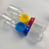 Vente en gros de canettes en plastique PET transparentes de qualité alimentaire pour bubble tea, jus, café, boissons, multi-tailles, avec couvercle en plastique coloré