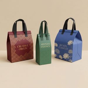Custom Logo NonWoven Bag Whosale Aluminum Foil Lined Disposable Thermal Food Cooler Bag for Cake Dessert Bread Take Out Bags - Product Image 1