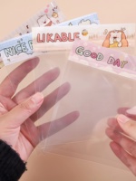 Sacs de conservation alimentaire refermables en forme d'ours de dessin animé, grandes pochettes transparentes pour loisirs créatifs, cadeaux, collations et bonbons